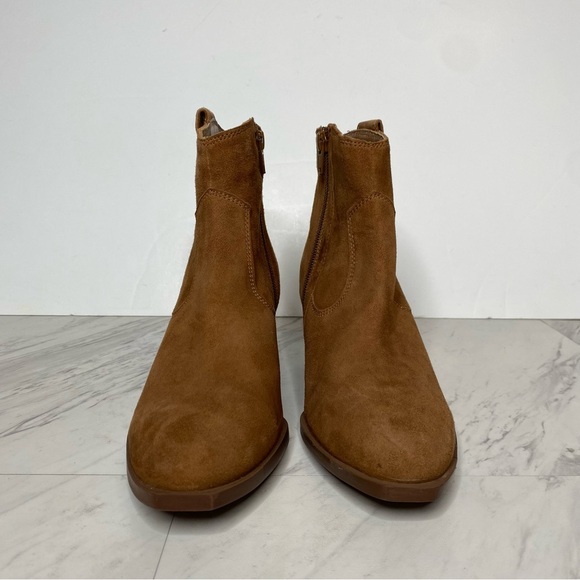 Seychelles Brown Suede Stacked Heel Bootie 6.5 - Picture 2 of 14